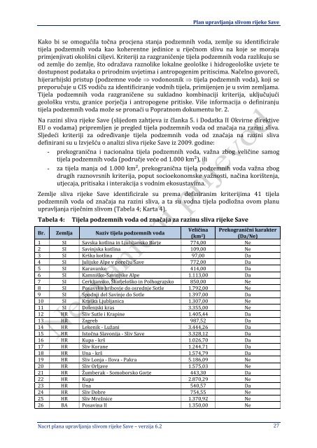 1.3 Struktura Plana upravljanja slivom rijeke Save - International ...