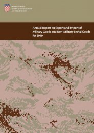 Annual Report on Export and Import of Military Goods and ... - SIPRI