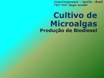 Cultivo de Microalgas - Instituto de Biologia da UFRJ