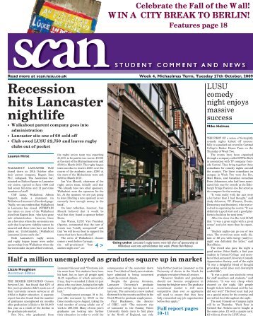 Recession hits Lancaster nightlife - Scan - Lusu