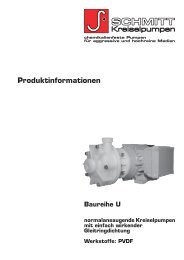 Beschreibung der Baureihe U - SCHMITT-Kreiselpumpen