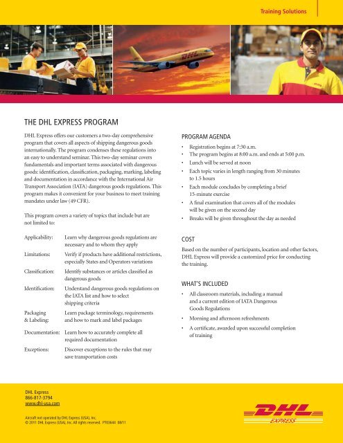 Dangerous Goods Training Brochure - DHL