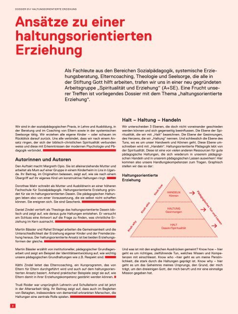 magazin für lebensaspekte und glauben 0213 - Stiftung Gott hilft