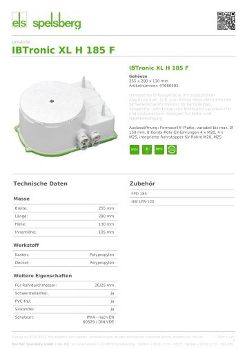 IBTronic XL H 185 F - Gehäuse (97660401) - Spelsberg