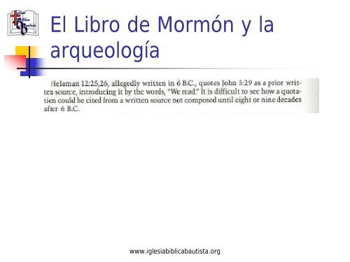 La Mentira del Mormonismo - Iglesia Biblica Bautista de Aguadilla ...