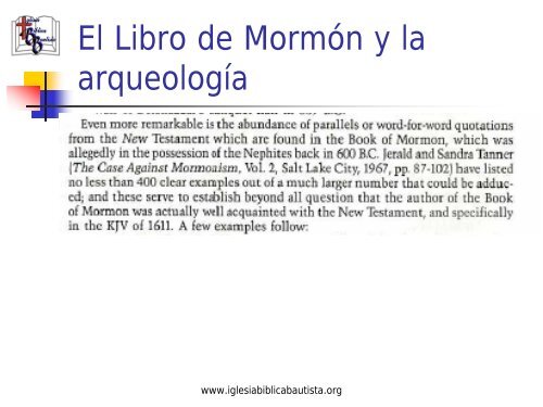 La Mentira del Mormonismo - Iglesia Biblica Bautista de Aguadilla ...