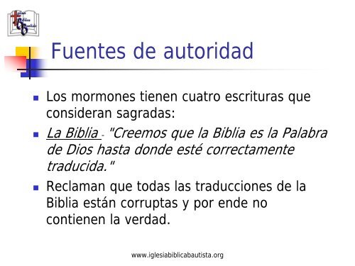 La Mentira del Mormonismo - Iglesia Biblica Bautista de Aguadilla ...