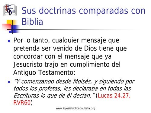 La Mentira del Mormonismo - Iglesia Biblica Bautista de Aguadilla ...