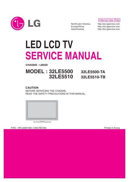 LED LCD TV SERVICE MANUAL - Jordans Manuals