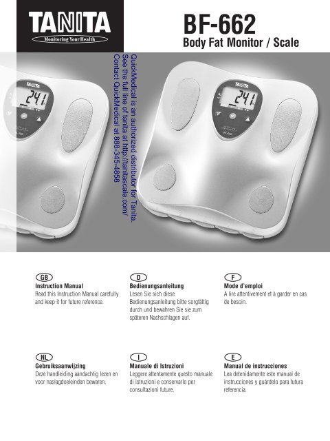 BF-662 Body Fat Monitor / Scale - QuickMedical