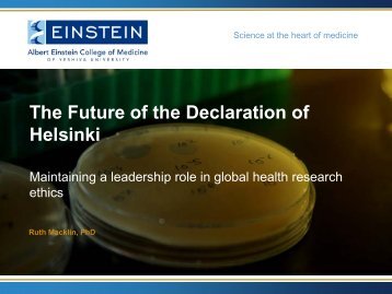 The Future of the Declaration of Helsinki - World Medical Association