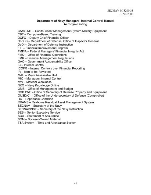 SECNAVINST 5200 - Navy Issuances