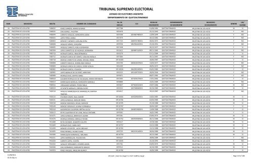 TRIBUNAL SUPREMO ELECTORAL