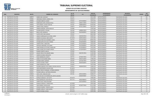 TRIBUNAL SUPREMO ELECTORAL