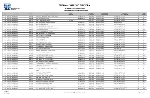 TRIBUNAL SUPREMO ELECTORAL