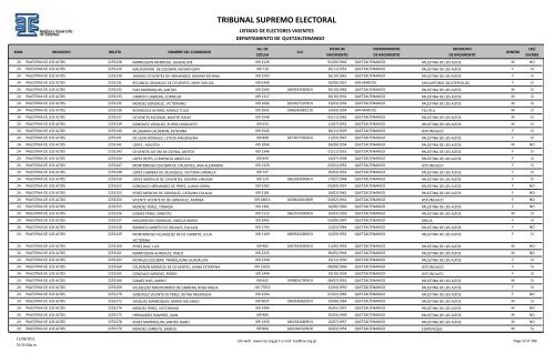 TRIBUNAL SUPREMO ELECTORAL