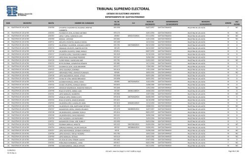 TRIBUNAL SUPREMO ELECTORAL