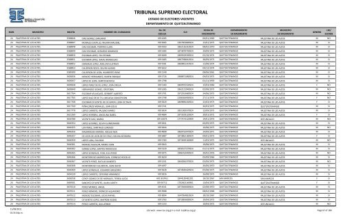 TRIBUNAL SUPREMO ELECTORAL