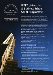 IPFET University & Business School Grant Programme - Investment ...