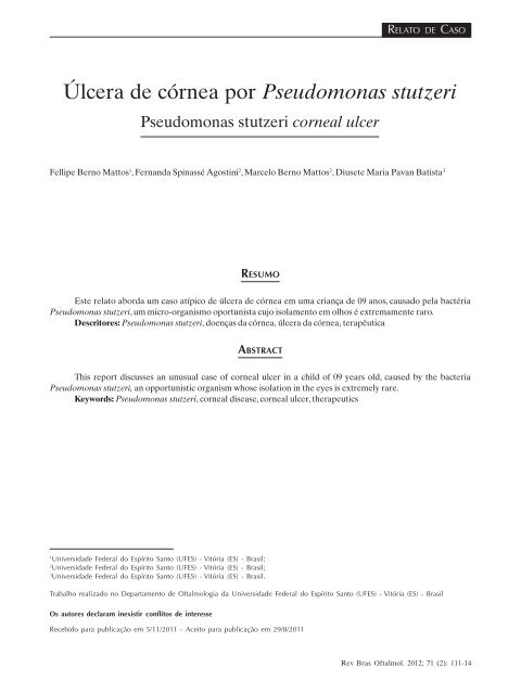 Mar-Abr - Sociedade Brasileira de Oftalmologia