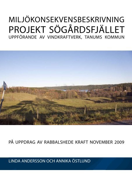 MiljÃ¶konsekvensbeskrivning - Rabbalshede Kraft