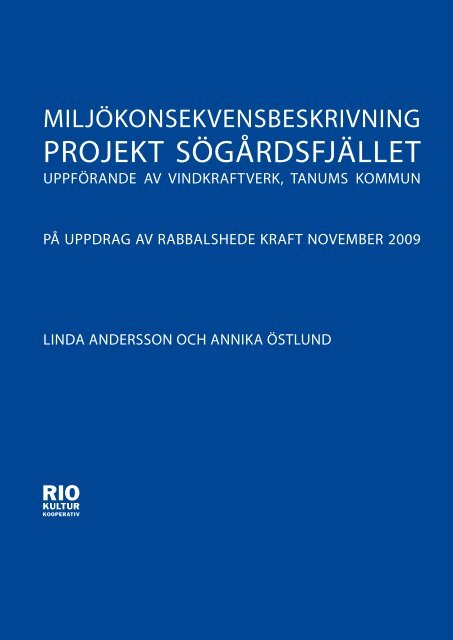 MiljÃ¶konsekvensbeskrivning - Rabbalshede Kraft