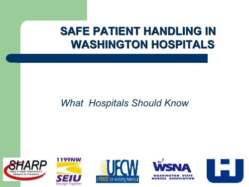 Washington State Steering Committee Safe Patient Handling ...