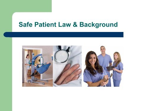 Washington State Steering Committee Safe Patient Handling ...