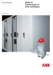 Guide to Construction of ArTu switchgear - Abb