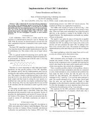 Implementation of Fast CRC Calculation