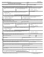 SSA-671 Railroad Employment Questionnaire - Social Security