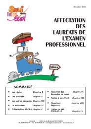 Affectation des laurÃ©ats de l'examen professionnel de B en A