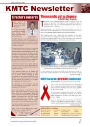 to view the KMTC Newsletter (PDF)