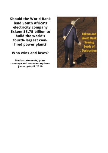 Should the World Bank lend South Africa's electricity company ...