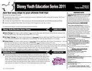 Disney Youth Education Series 2011