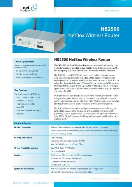 NB2500 NetBox Wireless Router - Sphinx Computer