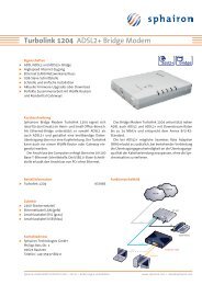 Turbolink 1204 ADSL2+ Bridge Modem - Sphairon