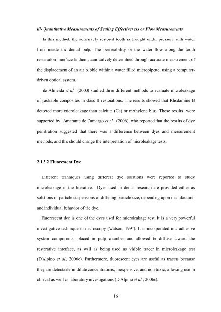 microleakage in class ii composite restorations ... - ePrints@USM