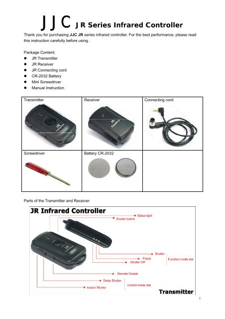 JJC JR Series Infrared Controller