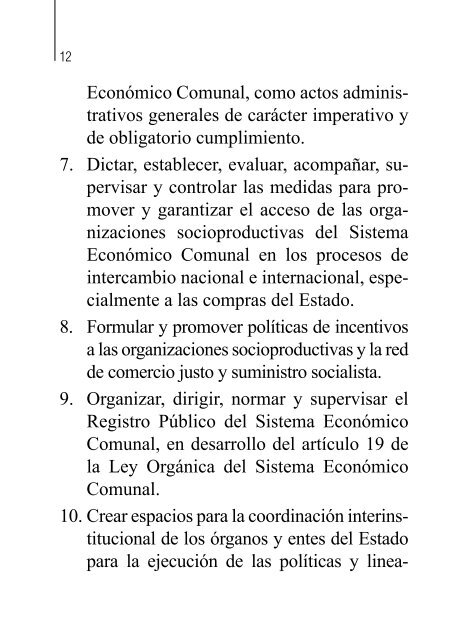 Reglamento de la Ley Organica del Sistema EconÃ³mico ... - MinCI