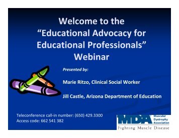 Educational Advocacy for Educational Professionals - MDA