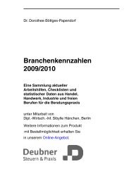 Branchenkennzahlen 2009/2010