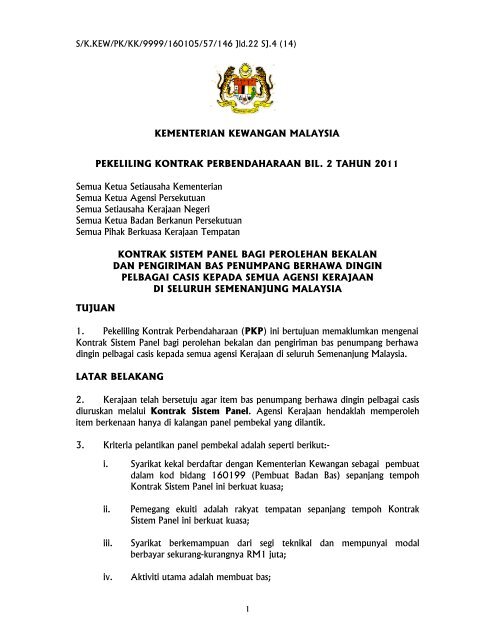 Kepada Para 13.6 Dalam Surat Pekeliling Kementerian Kewangan Bil.8 2013