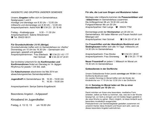 Gemeindebrief 2013/2014 download - kirche-bockhorst.de