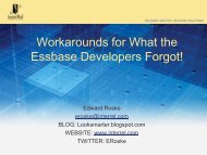 Workarounds for What the Essbase Developers Forgot! - MI-OAUG