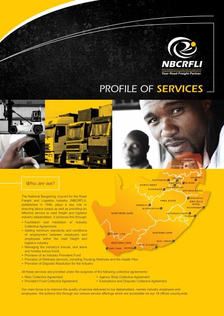 to access our Profile of Services brochure - nbcrfli.org.za