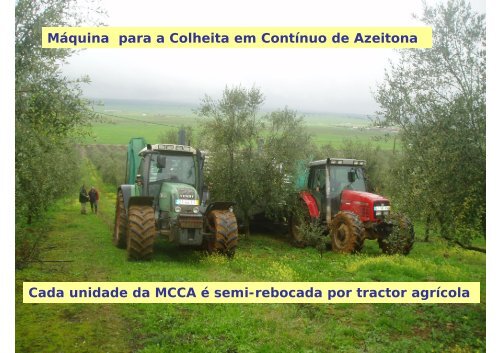 Máquina para a Colheita em Contínuo de Azeitona - António ... - icaam