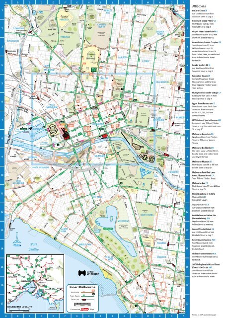 Inner City Map and Transport Guide - University of Melbourne
