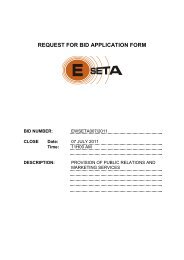 request for bid application form - ESETA
