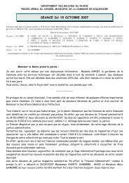 Compte-rendu du conseil municpal de Roquevaire du 15/10/2007